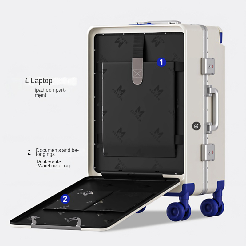 Front-opening Luggage Wide Han - Aluminum Frame Carry On Luggage recension och pris