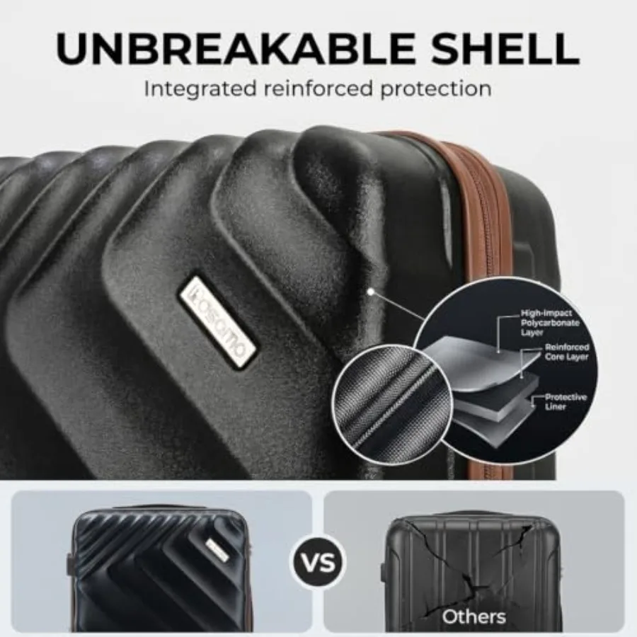 5-Piece Hard Shell Expandable  - Expandable Hard Shell Luggage Set recension och pris