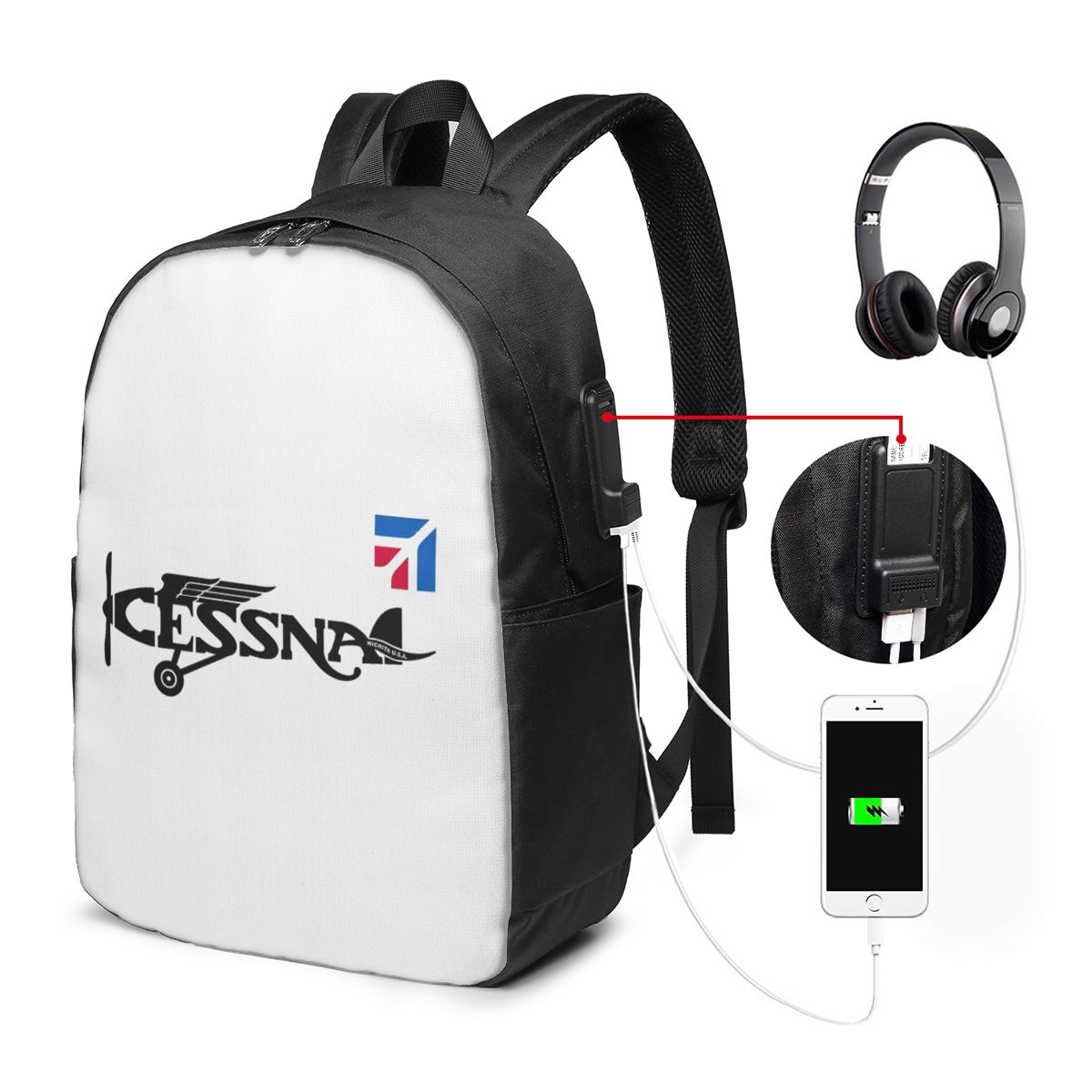 Cessna Logo Backpack Travel No - Backpacks recension och pris