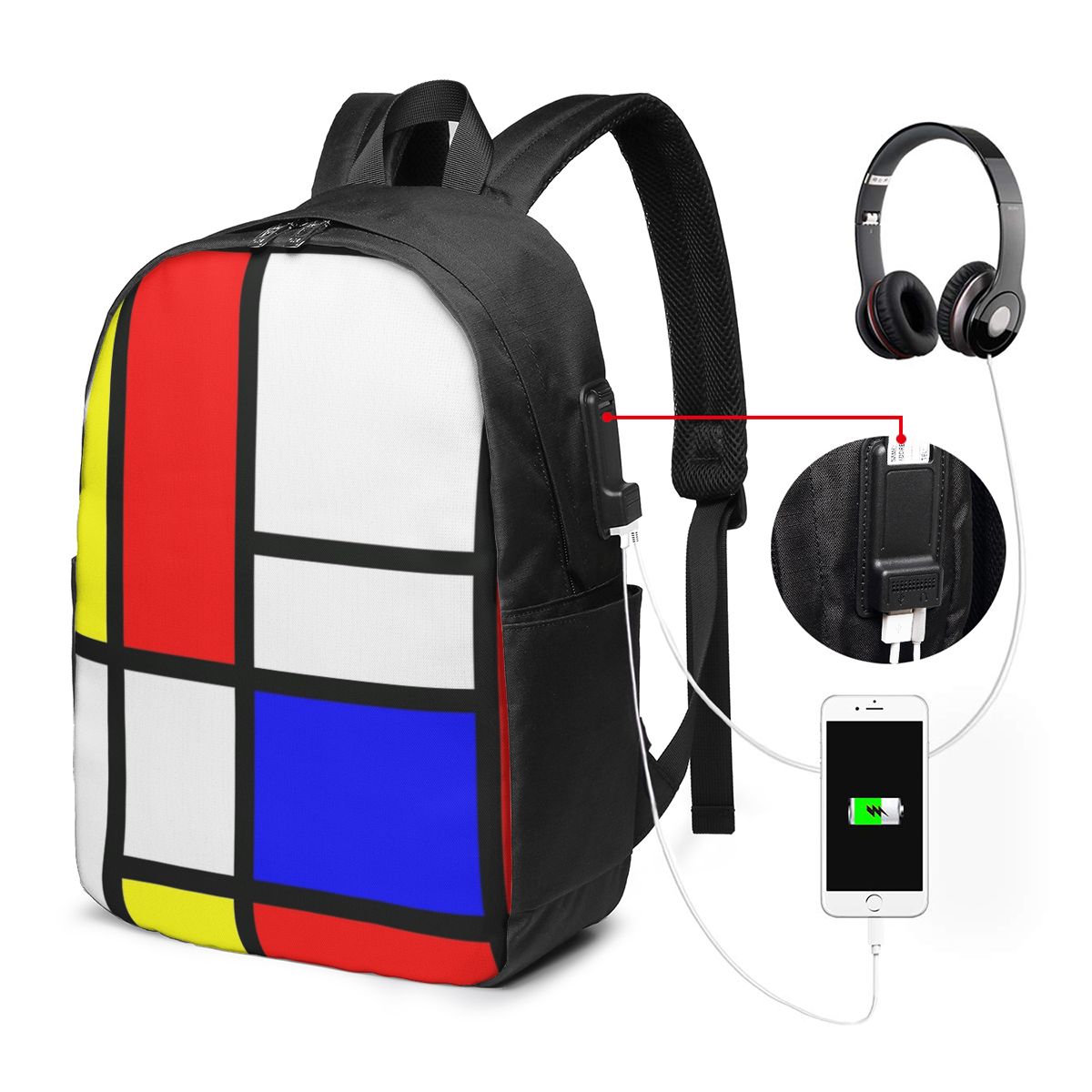 Piet Mondrian Composition  Bac - Backpacks recension och pris