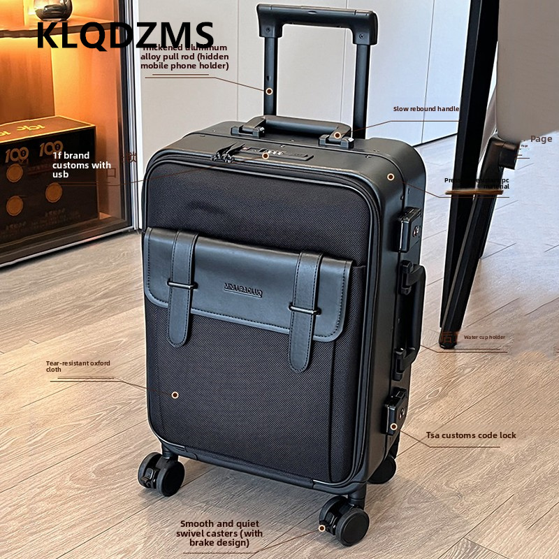 KLQDZMS Oxford Cloth Suitcase  - Spinner Wheel Rolling Suitcase 20 Inch recension och pris