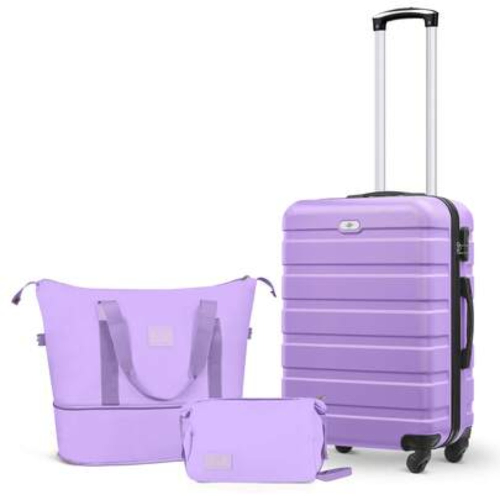 3 Piece Carry On Luggage Set 2 - Expandable Hard Shell Luggage Set recension och pris