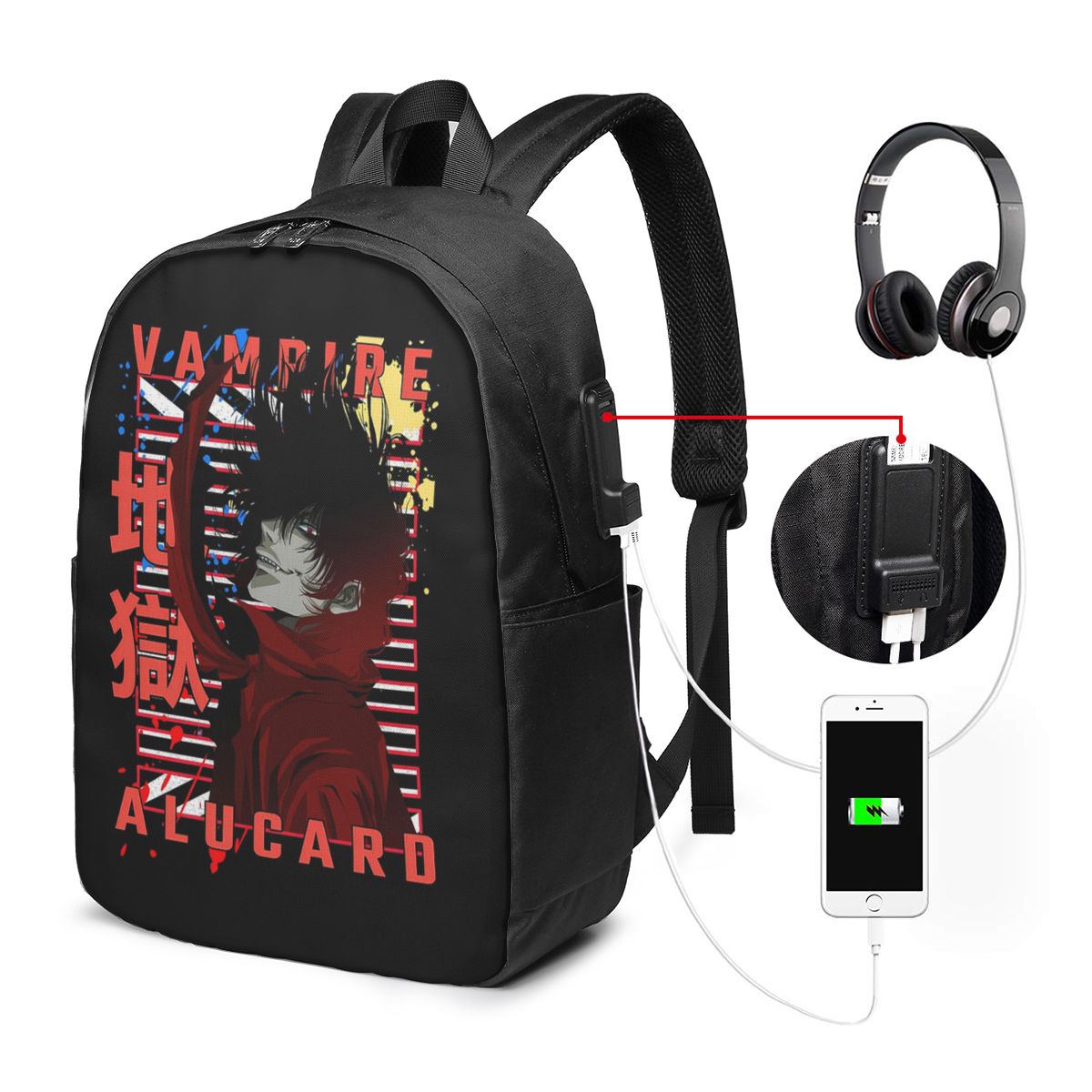 Alucard Hellsing Manga Backpac - Travel Bags recension och pris