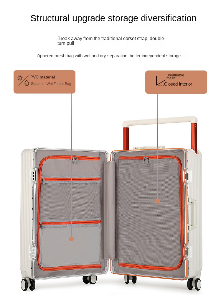 New Wide Handle Suitcase on Wh - Aluminum Frame Carry On Luggage recension och pris