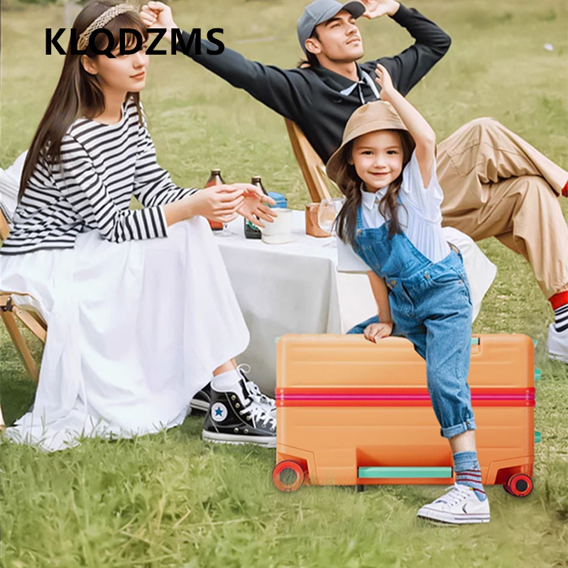 KLQDZMS Sitting and Riding Lug - Spinner Wheel Rolling Suitcase 20 Inch recension och pris