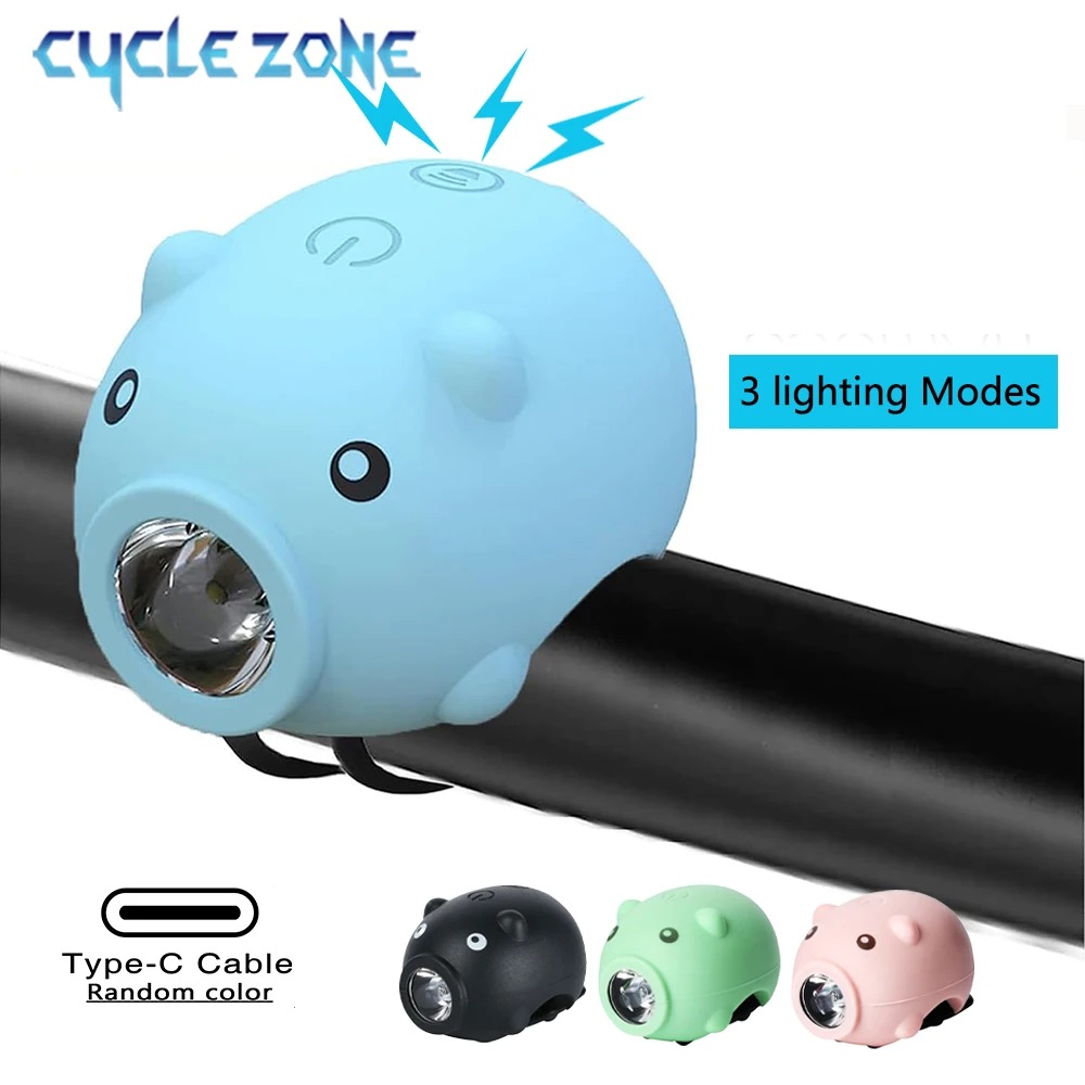 Cute Pig Bicycle Front Light w - Kids Ride On Suitcase Scooter recension och pris