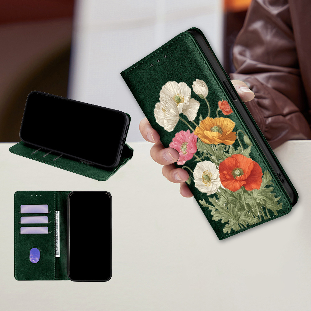 Magnetic Leather Floral patter - Wallets recension och pris