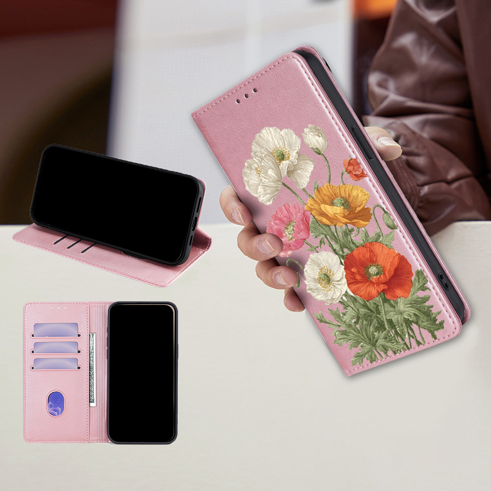 Magnetic Leather Floral patter - Wallets recension och pris