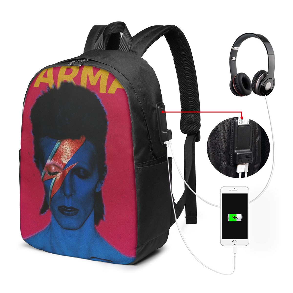 Davids Bowied Backpack Travel  - Backpacks recension och pris